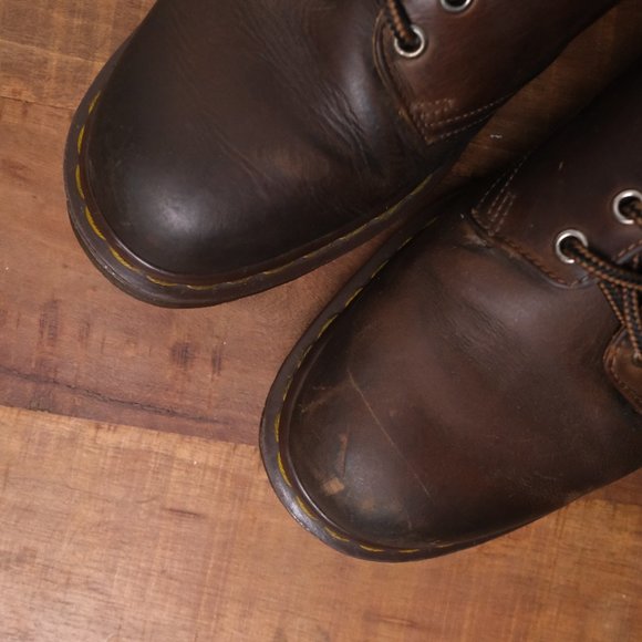 Doc Martens mens oxfords Made in England leather Brown Size 9 - Picture 10 of 11